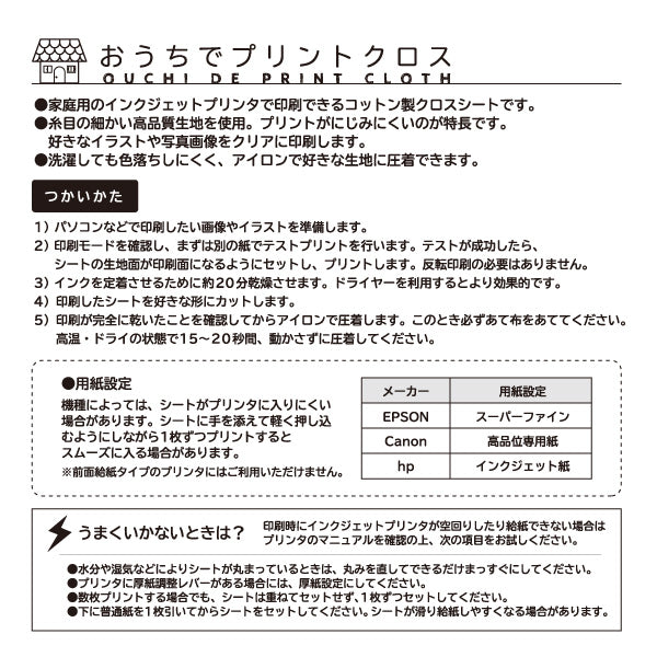 プリントクロス ハガキサイズ1枚