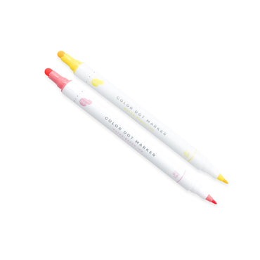 カラードットマーカー2P(ピンク・イエロー)