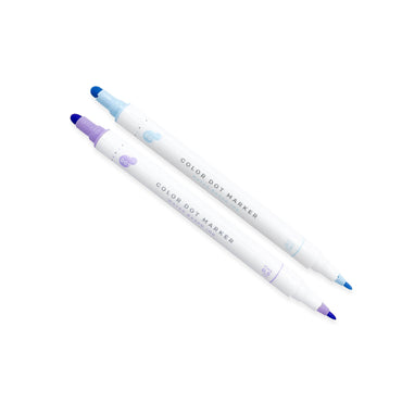 カラードットマーカー2P(ブルー・バイオレット)