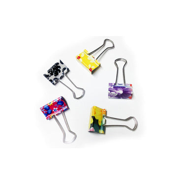 花柄クリップ19mm幅・6P