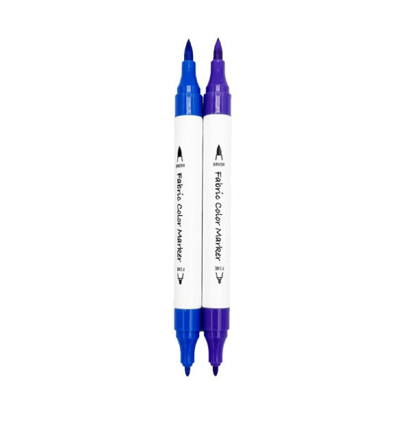 Blue & Purple Twin Color Marker for Cloth / 2P
