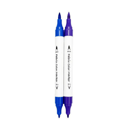Blue & Purple Twin Color Marker for Cloth / 2P