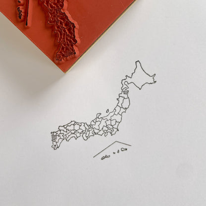 木製スタンプ（日本地図）