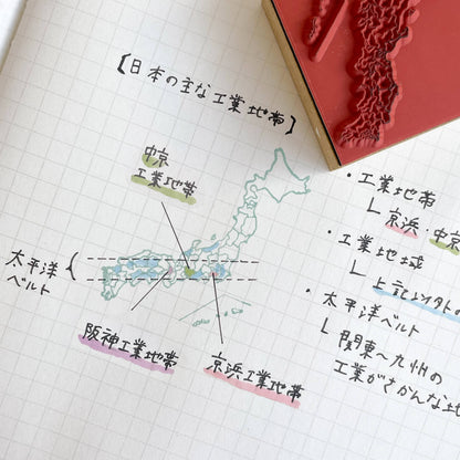 木製スタンプ（日本地図）